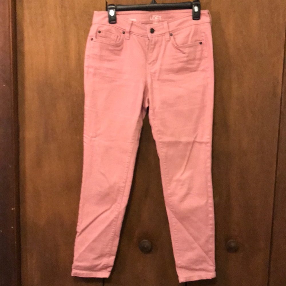 Ann Taylor Loft Modern Skinny Rose colored Jeans